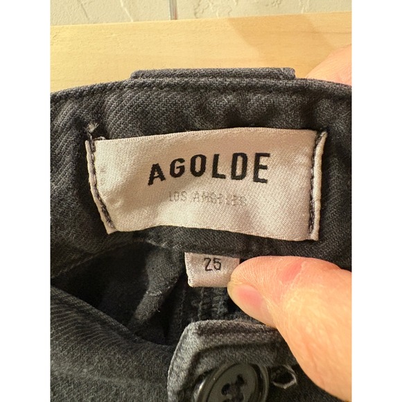 AGOLDE Mia Cargo Pants High Rise Utility Style Black Size 25‎ - Picture 2 of 8